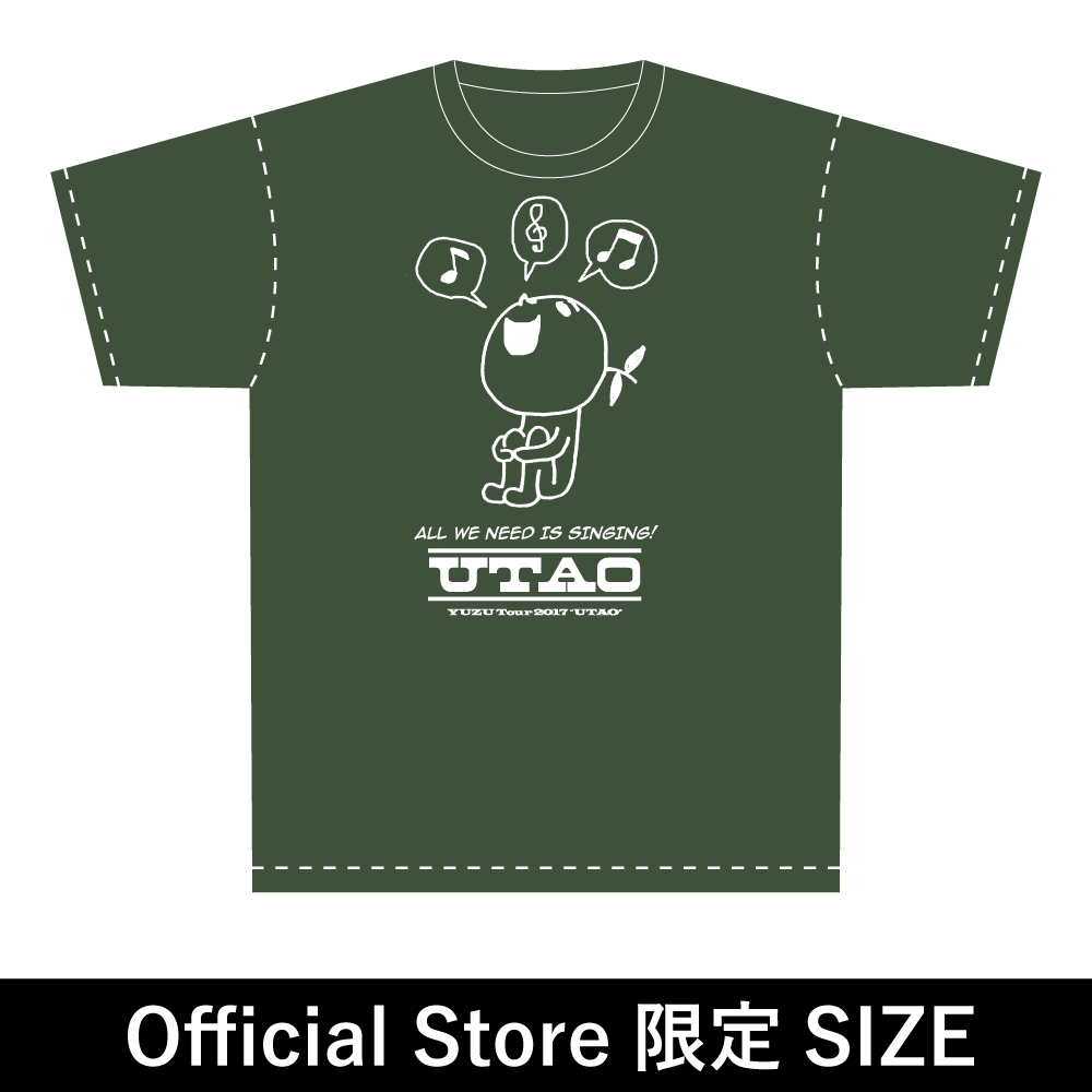 カーキ】謳おうゆず太郎Tシャツ (Store限定サイズ：110・140